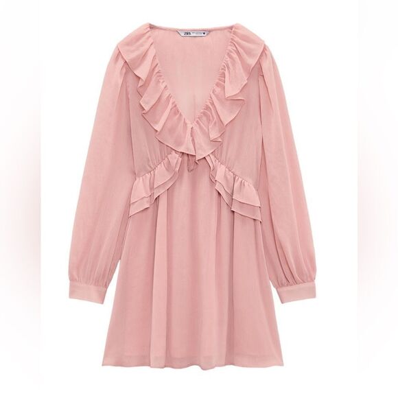 ZARA SHORT RUFFLED DRESS - Picture 2 of 5